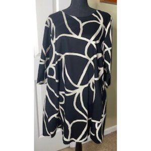 MASAI COPENHAGEN BLACK AND CREAM DRESS SIZE LARGE
